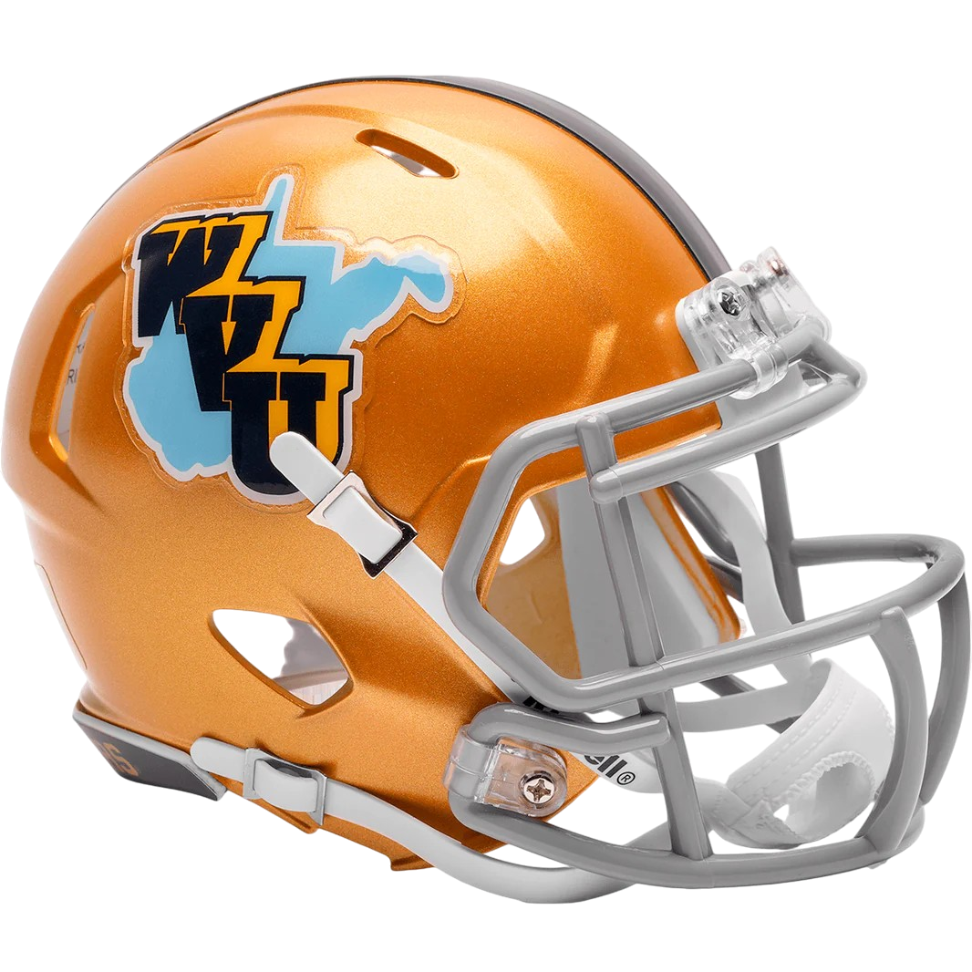 West Virginia Mountaineers Gold Throwback Speed Mini