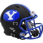 BYU Cougars Matte Black Blue Facemask Speed Mini